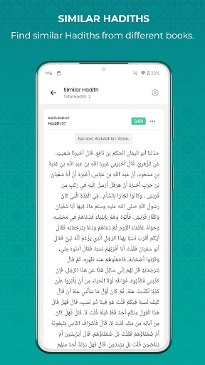 Daily Hadith Explorer ekran görüntüsü