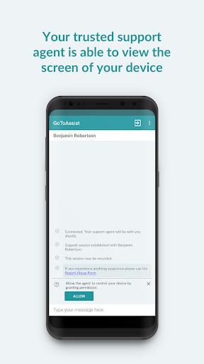 GoToAssist Support - Customer ekran görüntüsü