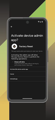 Android Phone Factory Reset ekran görüntüsü