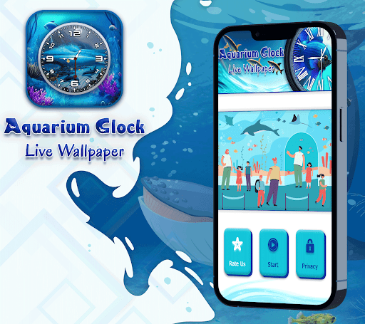 Aquarium Clock Live Wallpaper ekran görüntüsü