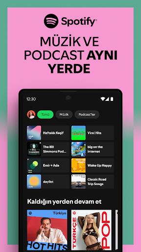 Spotify: Müzik ve Podcast'ler ekran görüntüsü
