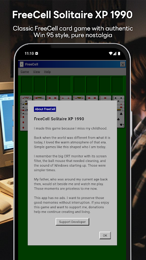 FreeCell Solitaire XP 1990 ekran görüntüsü