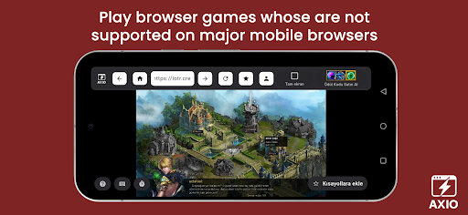AXIO: Flash Player Browser ekran görüntüsü