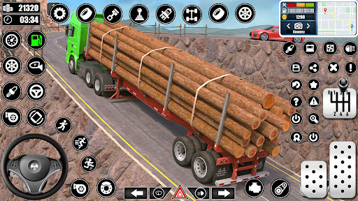 Log Transporter Truck Driving ekran görüntüsü
