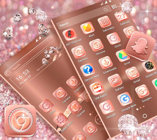 Rose Gold Launcher Theme ekran görüntüsü