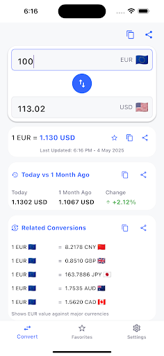 Currency Converter ekran görüntüsü