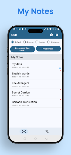 OCRNote (OCR Text Scanner) ekran görüntüsü