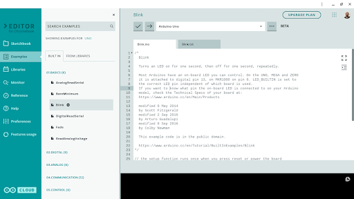 Arduino Cloud for Chromebook ekran görüntüsü
