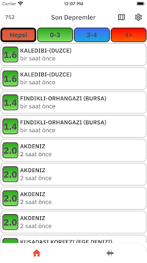 Son Depremler (Bildirimli) ekran görüntüsü