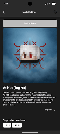 The Fog mod Minecraft PE ekran görüntüsü