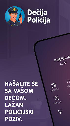 Dečija policija - lažni poziv ekran görüntüsü