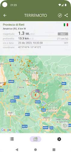 Terremoto ekran görüntüsü