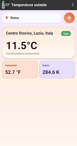 Dış sıcaklık ekran görüntüsü