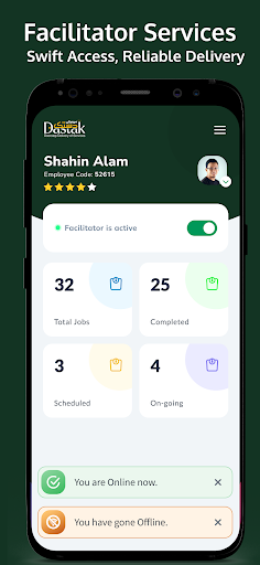 Dastak Facilitator ekran görüntüsü