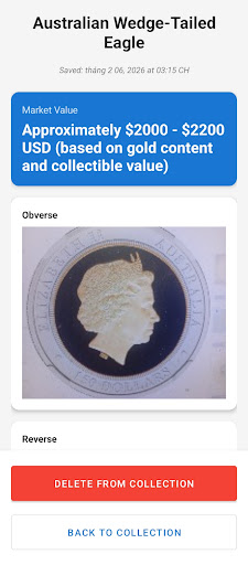 Coin identifier ekran görüntüsü