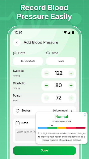 Blood Pressure Log App ekran görüntüsü