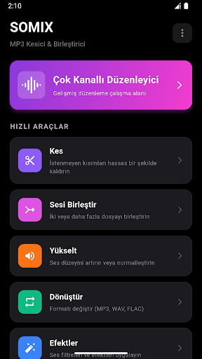SOMIX MP3 Kesici Ses Birleştir ekran görüntüsü