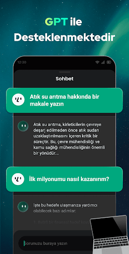 Open Chat - AI bot uygulaması ekran görüntüsü