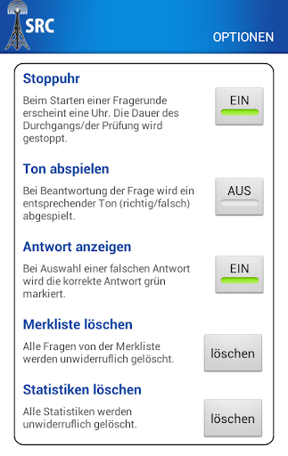 Funkbetriebszeugnis SRC ekran görüntüsü
