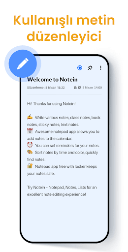Not, Notepad, Defter - Notein ekran görüntüsü
