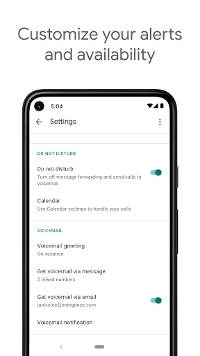 Google Voice ekran görüntüsü