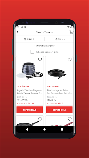 Tefal ekran görüntüsü