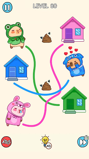 Capybara Rush: Draw To Home ekran görüntüsü