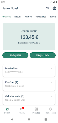 Mobilna banka mLON ekran görüntüsü