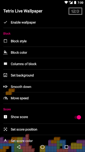 Falling Blocks Live Wallpaper ekran görüntüsü