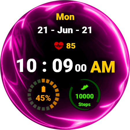 Fluid Pink Watch Face ekran görüntüsü