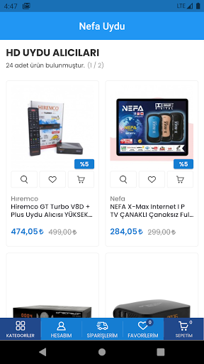 Nefa Uydu ekran görüntüsü