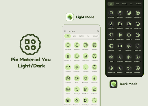 Pix Material You Light/Dark ekran görüntüsü