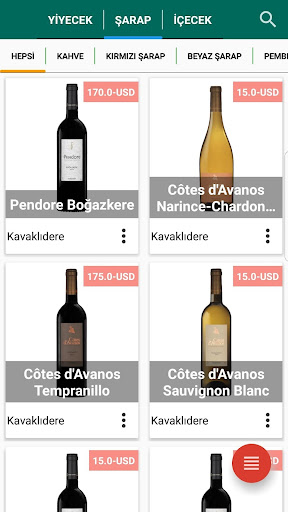 DigyBares E-Menu ekran görüntüsü