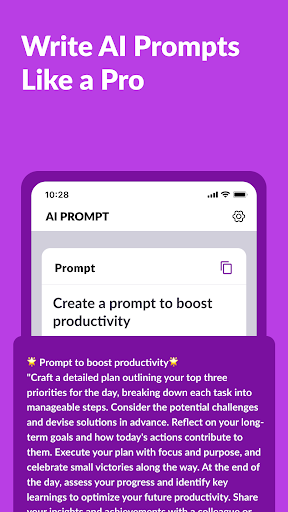 AI Prompt Generator, Engineer ekran görüntüsü
