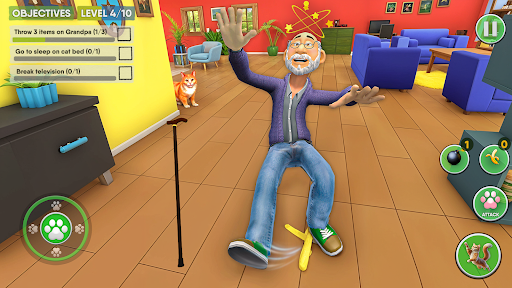 Kitty Vs Grandpa Cat Simulator ekran görüntüsü