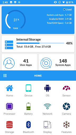 Device CPU Info ekran görüntüsü