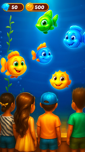 Merge Fish Evolution Games ekran görüntüsü