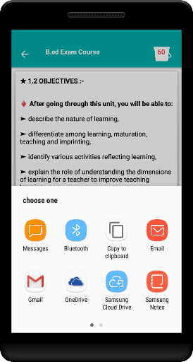 B.ed exam Course ekran görüntüsü