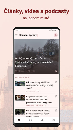 Seznam Zprávy ekran görüntüsü