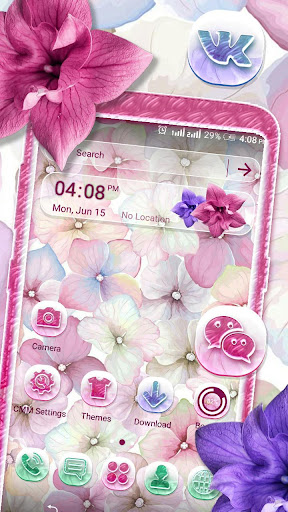 Hydrangea Flower LauncherTheme ekran görüntüsü