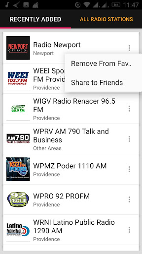 Rhode Island Radio Stations ekran görüntüsü