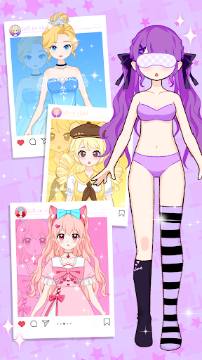 Left or Right: Kız Anime tarzı ekran görüntüsü