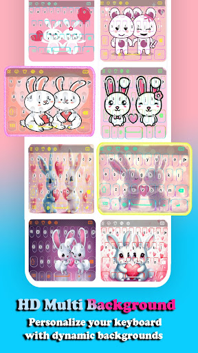 Animated Love Rabbit Keyboard ekran görüntüsü