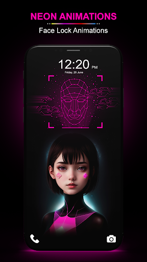 Face Lock Live Animation 4k ekran görüntüsü
