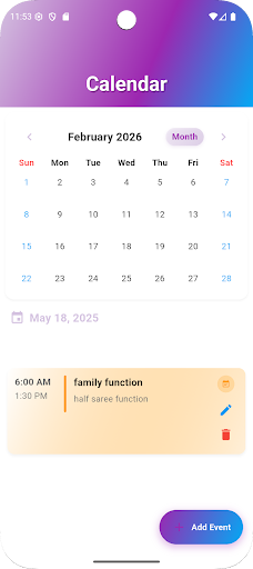 Calendar ekran görüntüsü