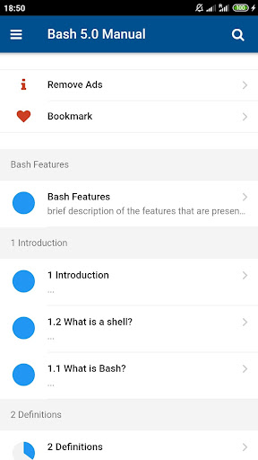 Bash 5.0 Manual ekran görüntüsü