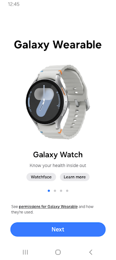 Galaxy Wearable (Samsung Gear) ekran görüntüsü