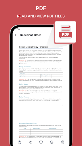 Document Reader: PDF, XLS, Doc ekran görüntüsü