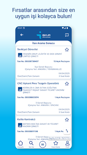 İŞKUR Mobil ekran görüntüsü