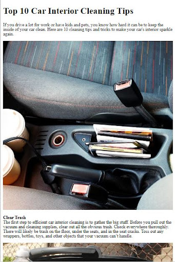 How to Clean a Car Interior ekran görüntüsü